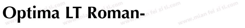 Optima LT Roman字体转换
